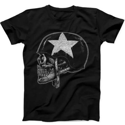 Schädel Biker Harley Motorrad Fahrt Bike Punk Musik Geschenk Schwarzes T-Shirt 451