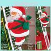 Charming Electric Climbing Ladder Santa Claus Xmas Party Music Figurine Decor Gift Toy