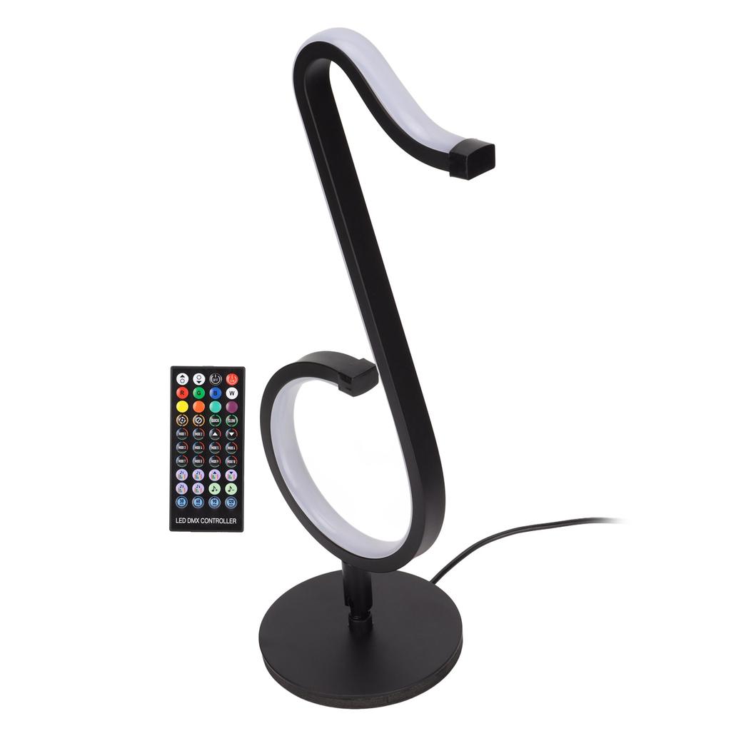 Musical Note Table Lamp Intelligent Control 180 Degree Rotation RGB Cool Desk Lamps for Living Room Bedroom Bedside