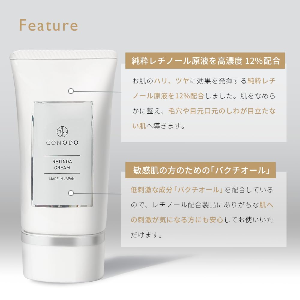 Retinol Cream & Ceramide Emulsion Set [Contains Pure Retinol Extract and Bakuchiol] [Contains 15% Human-Type Ceramide Extract] High Concentration