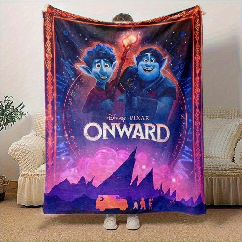 1pc, Disney Pixar Onward Movie Poster Print Blanket Perfect for Couches, Beds, Cars, Beaches, Gifts
