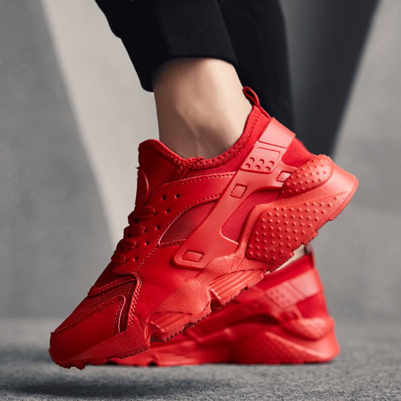 Fashion Lace-up Men's Sports Shoes Breathable Mesh Sneakers Non-slip Running Shoes Big Size Jogging Shoes