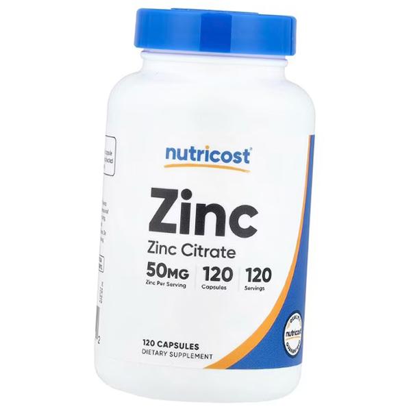 Цинк Цитрат, Zinc Citrate 50, Nutricost  120капс (36647092)