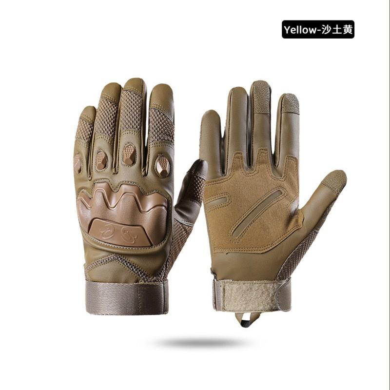 Tactical Full-Finger Gloves Men Outdoor Cycling Fitness Training Touchscreen Compatible Anti-Slip Windproof