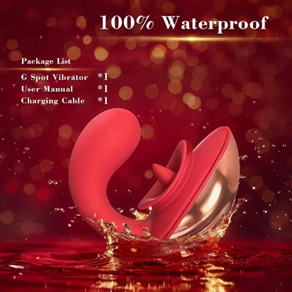 G Spot Vibrator Nipple Vagina Tongue Licking Stimulator Pussy Massager Masturbation Women Sex Toys Vibration Adult Supplies 18+