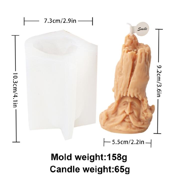 Halloween Skull Candle Silicone Mold Table Ornament Mould DIY Plasters Mold