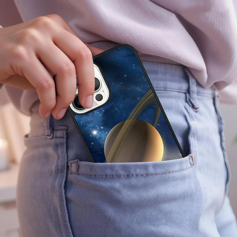 Saturn Solar System Phone Case For iPhone 17 Air 15 16e 14 13 Pro Max Coque 12 11 Pro Max PLUS Cover