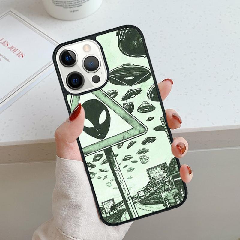 Sky Aliens UFO Astronauts Lovely Phone Case For iPhone 17 Air 11 12 13 14 15 16 Pro Max Cover For iPhone 17 Air Max Plus
