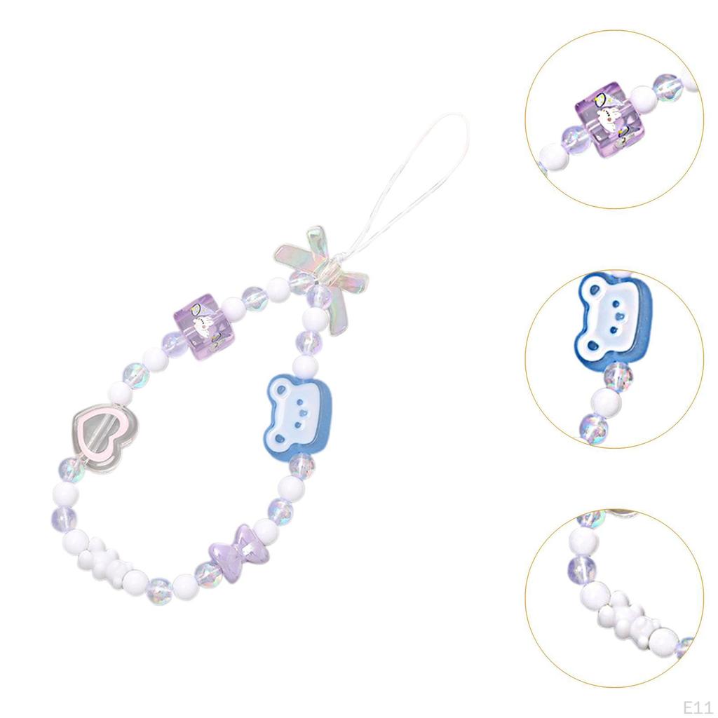 Perlen-Handyband Niedliche Hülle Handschlaufe Handgelenkband Mode Deko Damen Tasche