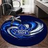 1PC Maple Leafs Emblem Round Rug, Non-slip Chair Mat, Home Decor, Circle Carpet Perfect for Office, Bedroom, Living Room,Christmas gift
