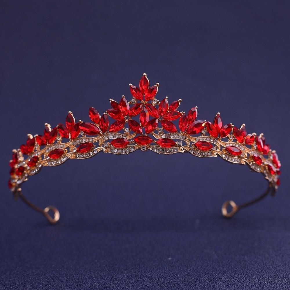 Alloy Queen Princess Crown Rhinestone Birthday Wedding Crown Vintage Bridal Headwear  Dress Party