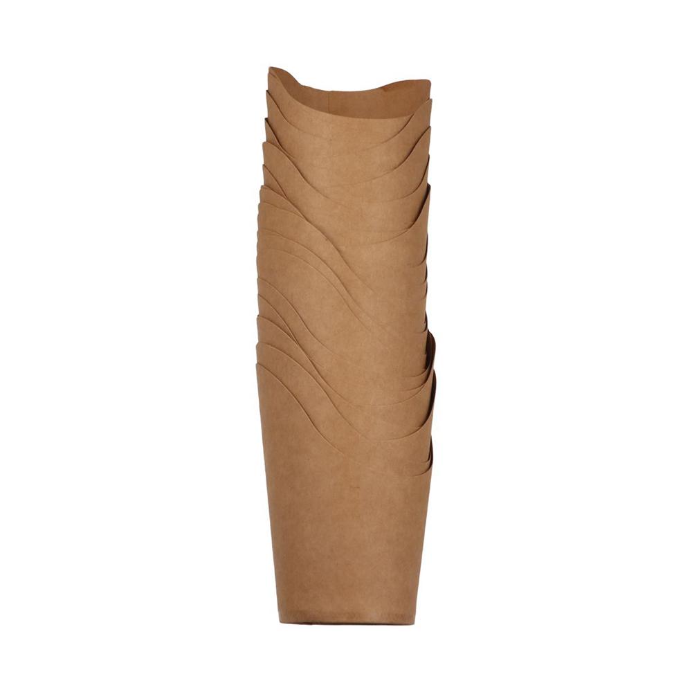 50pcs Water Proof Kraft Paper Slant Cup Oil-proof Snack Cups Popcorn Boxes Ice Cream Cup  Sundae