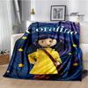 3D-Decke mit C-Coraline-Cartoon-Aufdruck, Flanell, warme Decken, weiche und bequeme Decke, Bettbezüge, Geburtstagsgeschenk, Heimtextilien