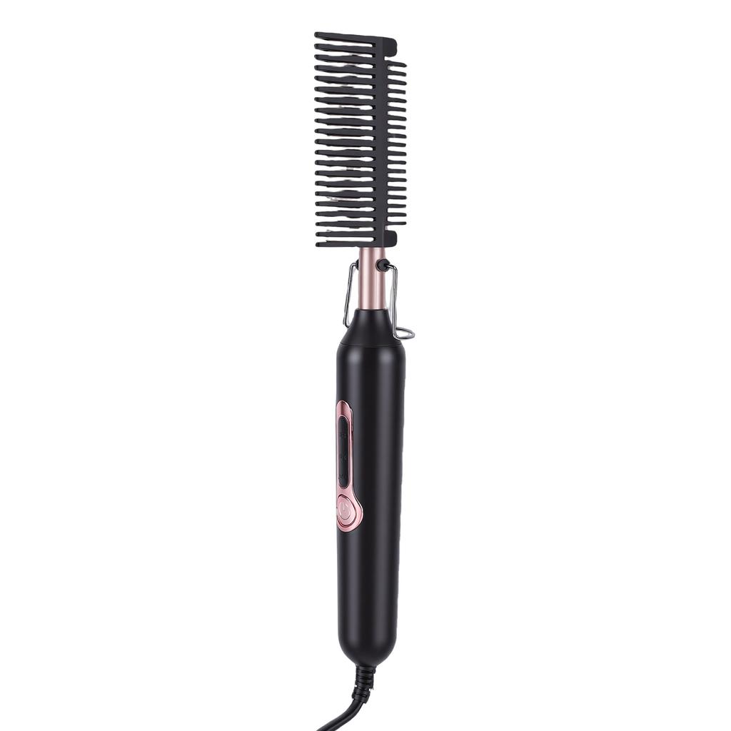 Electric Heating Comb 3 Adjustable Temperature 3D Staggered Teeth Hot Comb for Styling Curling Straightening