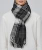 Musinsa Standard Large Size Check Scarf [Black/Grey]