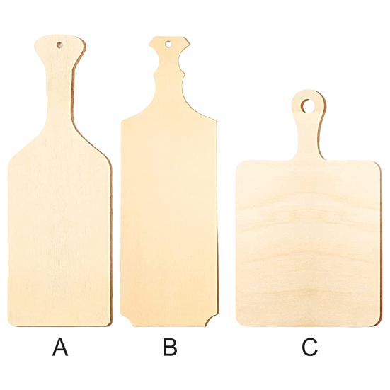 Yousheng Chopping Board Food Grade High Durability Wood All-Purpose Meat Paddle Shaped DIY Cutting Board Kitchen Tools