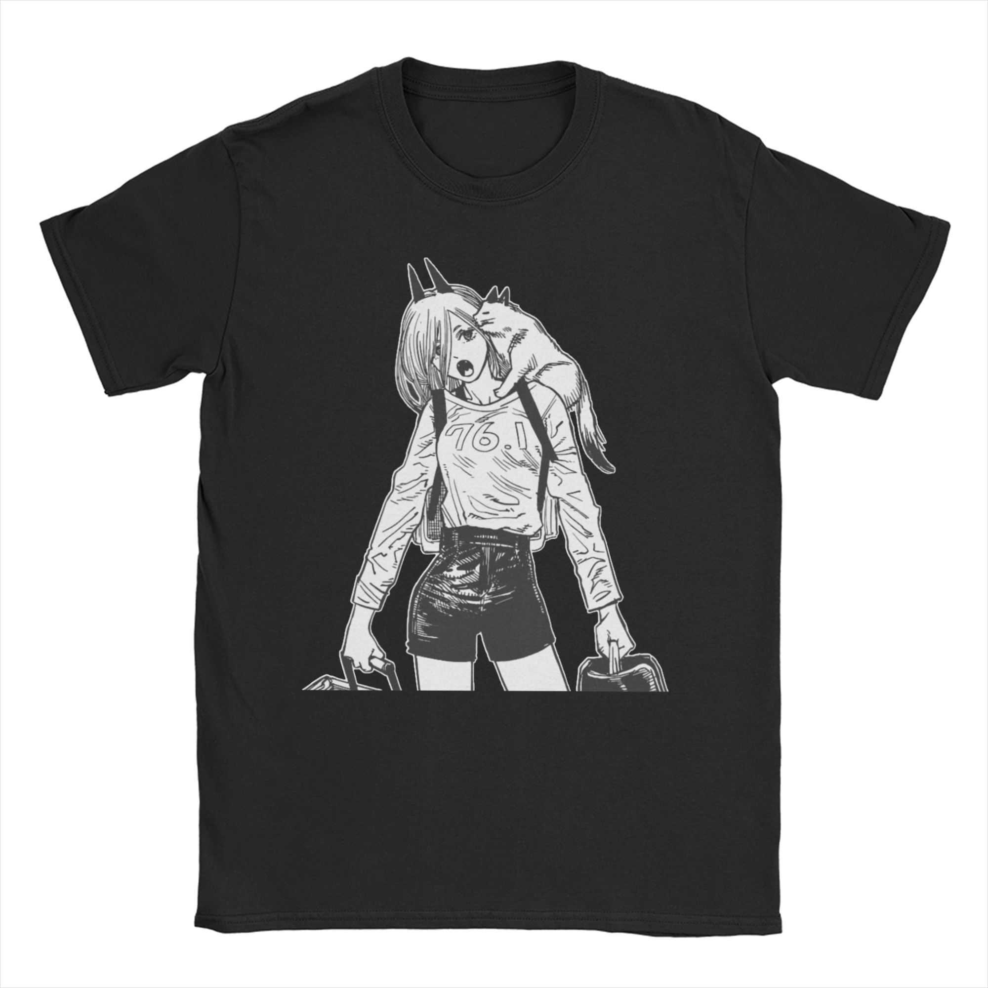 

2025 New Casual Short Sleeve T-Shir Print Cotton Regular Fit Round Neck Breathable Loose Unisex Tee Men Women Clothing L