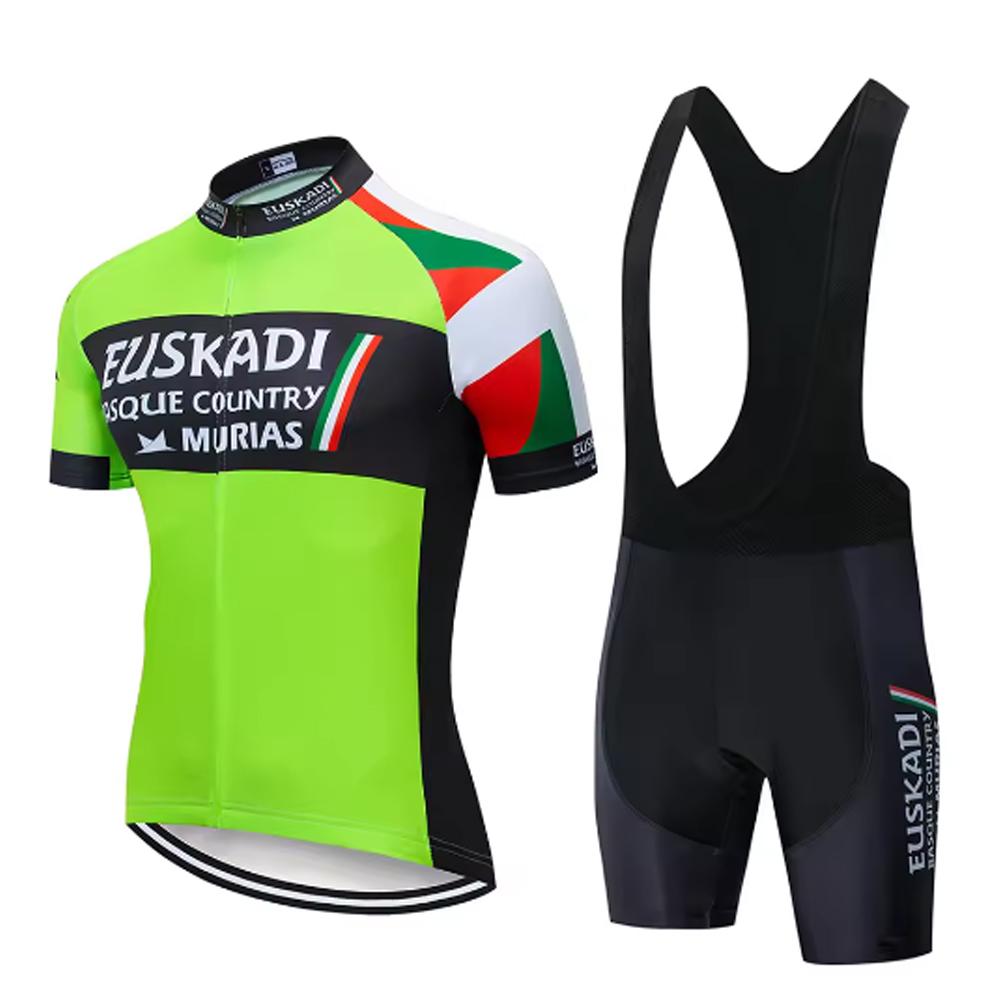 EUSKADI Maglia da Ciclismo Professionale Uomo Abbigliamento Estivo per Ciclismo Maglia da Mountain Bike Ropa Ciclismo Maillot Abbigliamento per Bici Maglietta da Bicicletta