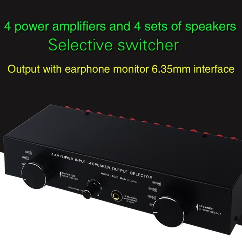 4 In 4 Out Passive Amplifiers Speaker Selector Switcher Sound Switching Distributor Comparator Sound Quality Without Loss
