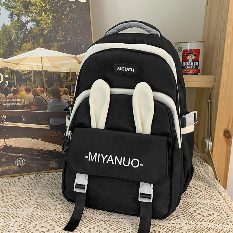 

Primary School Girl Rabbit Ear Backpack Junior High School High School College Backpack