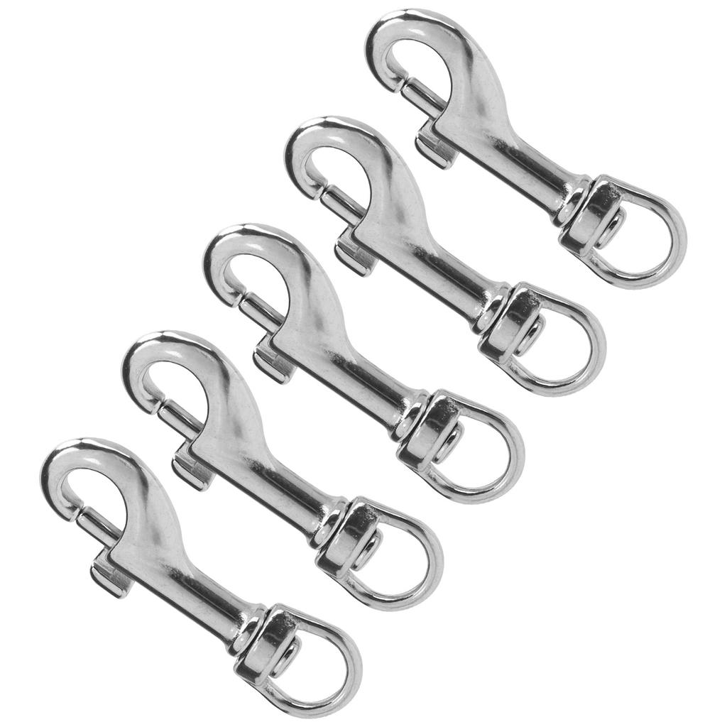 L65MM Double Ended Stainless Steel Spring Snap Clips Diving Hook SpringSnap Clip
