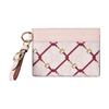 Gucci Chinese New Year Collection Horsebit Printed Leather Trim Coated Fabric Card Holder Women's Pink