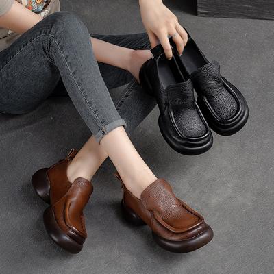 Autumn and Winter New Casual Single Shoes A Slip-on Lazy Shoes Casual Women's Shoes with Thick Soles