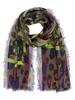 Women' Light Green Leopard Print Scarf Passigatti