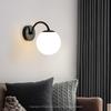 Modern LED Glass Wall Lamp Living Room Bedroom Study Wall Light Bedside Backdrop Aisle  Lndoor Wall Sconce Decor For Room Lustre
