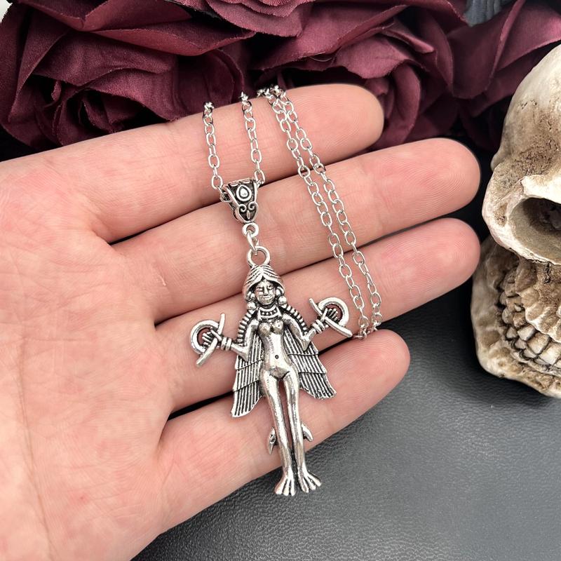 Lilith Pendant Necklace Demon Sigil Luciferian Satanic Amulet Talisman 18 Inch Chain Occult Jewelry