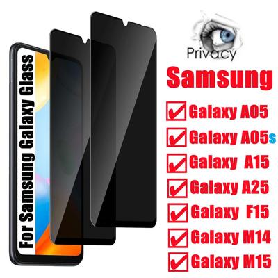 Membrană de confidențialitate Sticlă securizată anti-spion pentru Samsung Galaxy A05 A05s A15 A25 F15 M14 M15 Protector de ecran Film de sticlă de confidențialitate