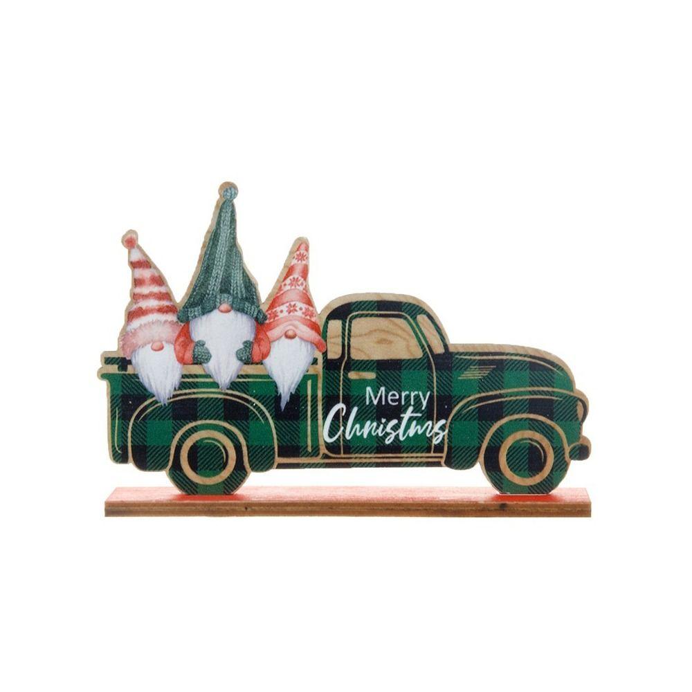 3pcs/set DIY Christmas Wooden Car Decorations Cartoon Christmas Tree Pendant  Christmas