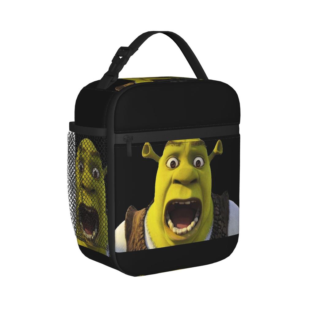 Shreks With His Mouth Open Insulated Lunch Bag Cooler Bag Reusable,Meal Container Large Tote Lunch Box Men Women Beach Travel