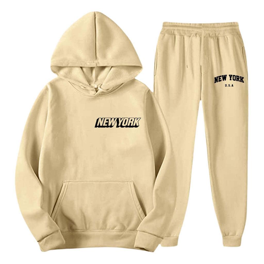 2026 Fall/Winter New Casual Printed Hoodie & Pants Set
