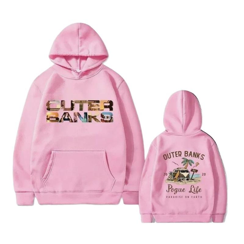 Beach Cartoon Animation Double-sided Printed Sweater Fall And Winter Casual Long-sleeved Women Unisex Hoodie