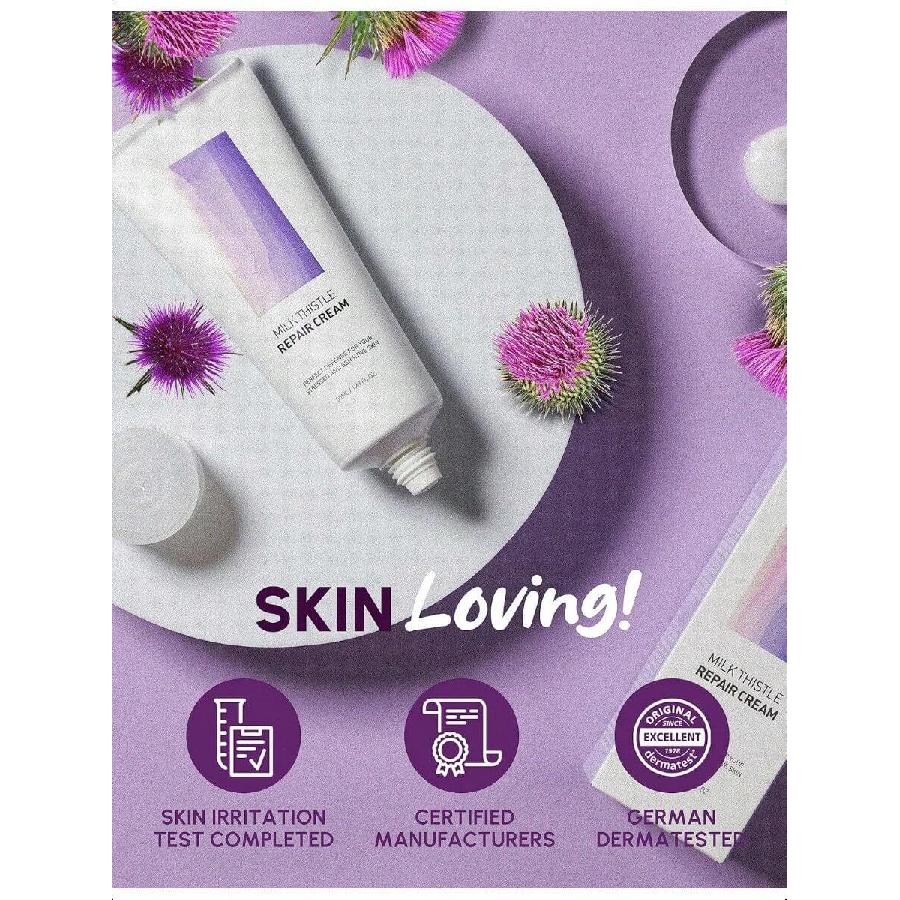 Banobagi Mariendistel Reparaturcreme 50ml| Koreanische Hautpflege Gesichtsfeuchtigkeitscreme Gesichtscreme Für Frauen & Männer | Koreanische Feuchtigkeitscreme Barriere-Reparaturcreme W