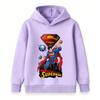 Kids Boys Girls Long Sleeve Hoodie Super Hero Print Casual Pullover Sweatshirt for Children Daily Wear
