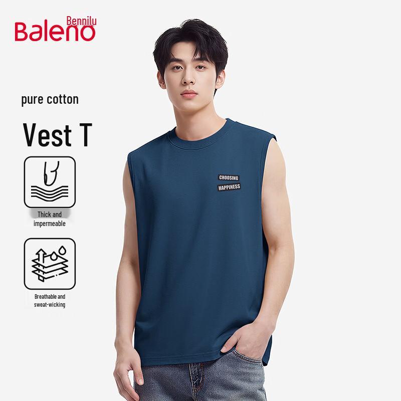 Baleno Men s 100% Cotton JPB Choose Happiness Graphic Tank Top 4XL