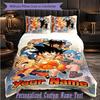 Personalized 3Pcs Bedding SetDragon Ball Custom Text Duvet Cover Pillowcase Set Bedroom Gift