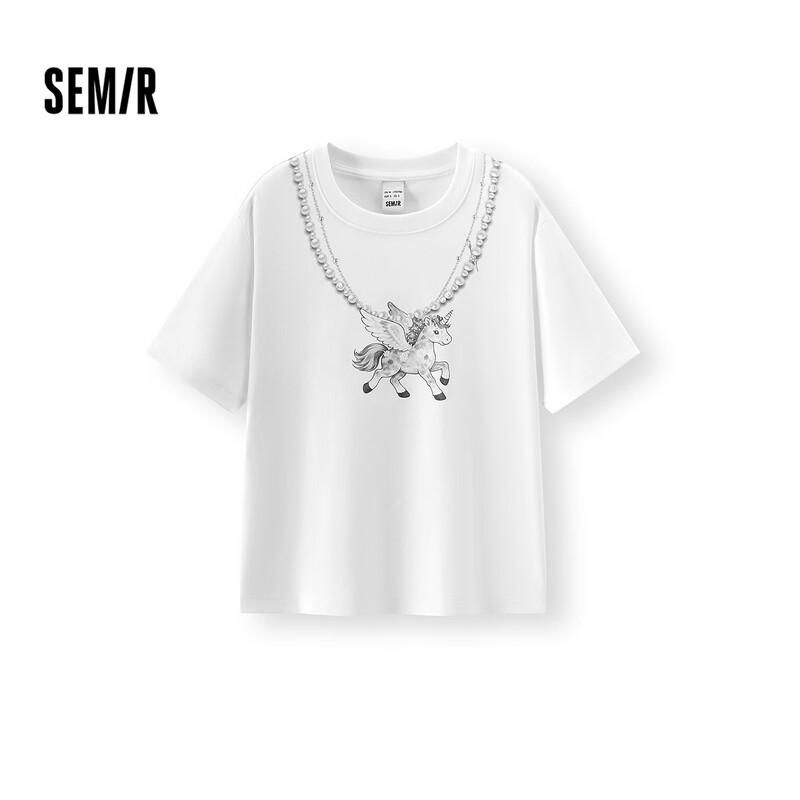 Semir Women s Cropped Slim Fit Printed T-shirt S