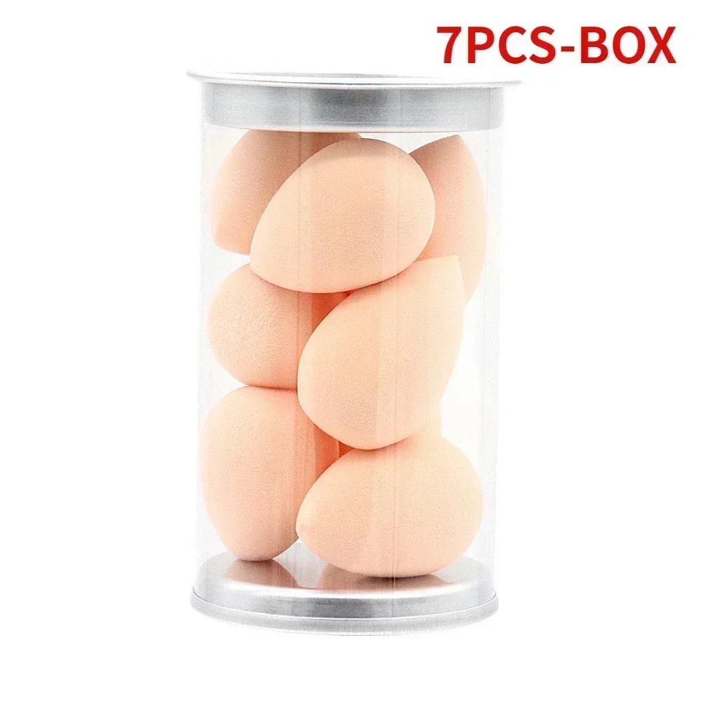 6/7 SZT. Mini Gąbka do Makijażu na Mokro i na Sucho Miękki Puder do Pudru do Cieni do Powiek Korektor Narzędzie do Blendowania Makijażu z Pudełkiem Akcesoria do Makijażu