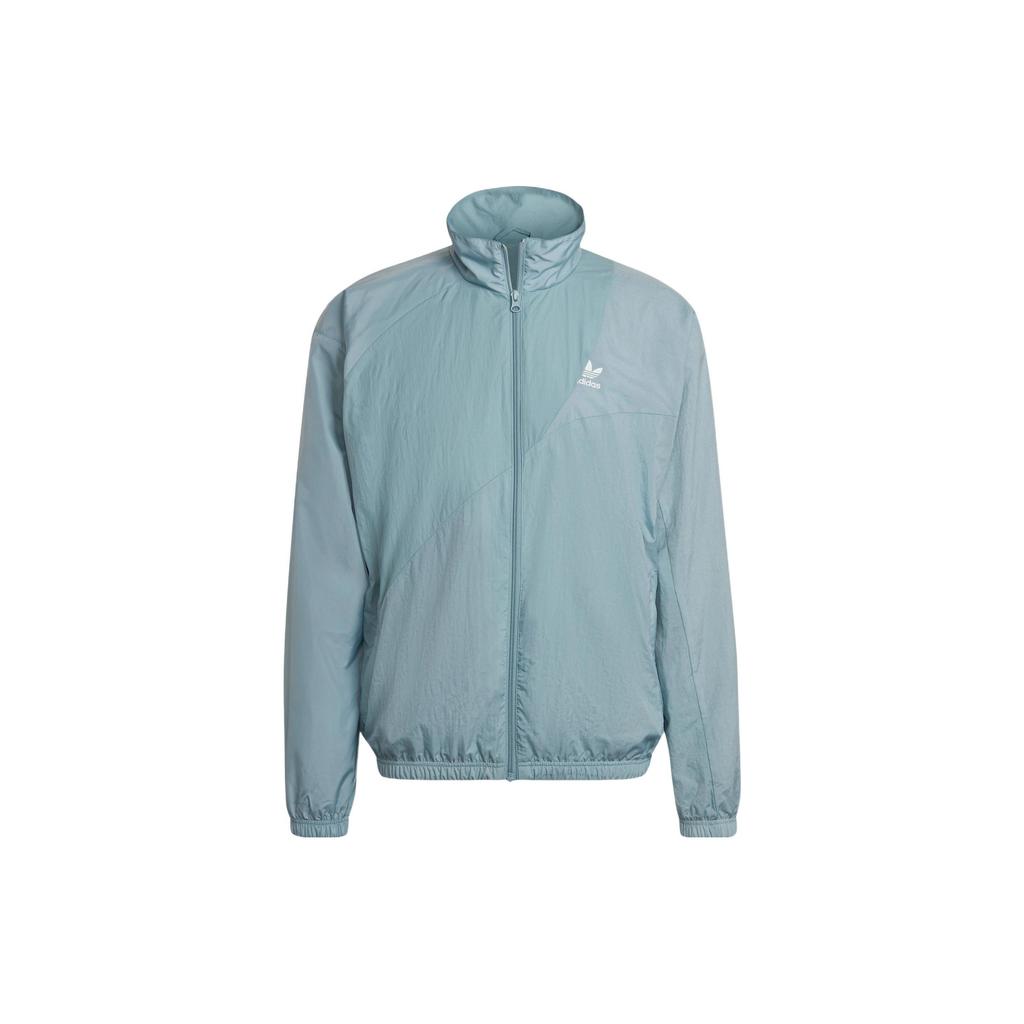Adidas Originals Trefoil Colorblock Stand Collar Jacket Men Outerwear Light-Blue HC4511