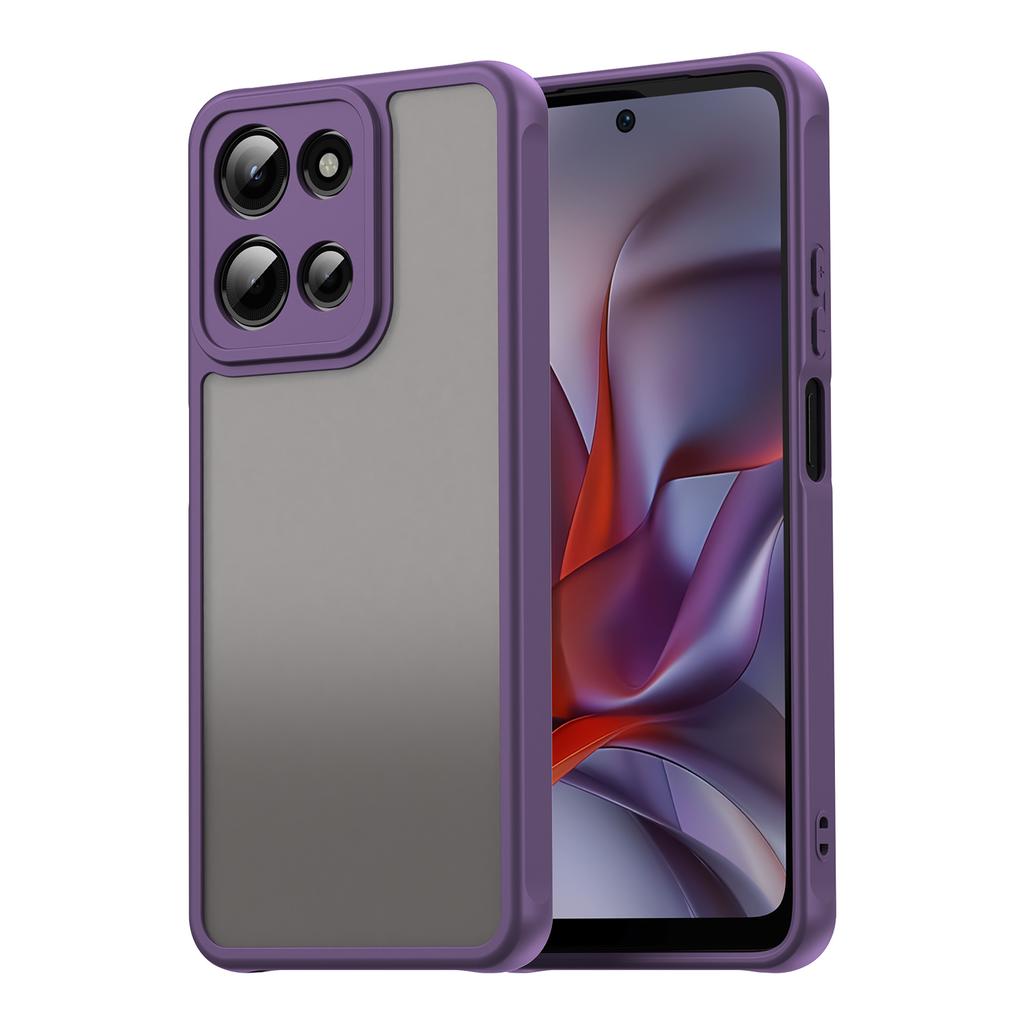 For Motorola Moto G 5G (2025)/G Play (2025) 5G Case Drop Proof Airbags Frosted Translucent PC + TPU Phone Back Cover