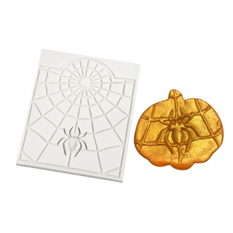 2x Halloween Fondant Mold Spiderwebs Cake Decoration Baking Mold Multifunctional