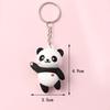 New Cute Cartoon Couple Panda Pendant Car Bag Key Chains for Women Jewelry Gift Bag Charm