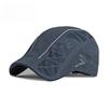 Men's Summer Quick Dry Mesh Flat Cap Breathable Outdoor Sports Sun Hat Reflective Forward Cap Newsboy Cap Casual Peaked Hat Thin Beret
