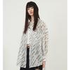 MONOVICH Letter Print Loose Fit Long Sleeve Shirt