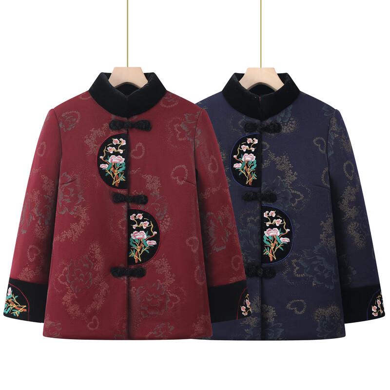New Chinese Style Padded Winter Coat for Middle-Aged Women