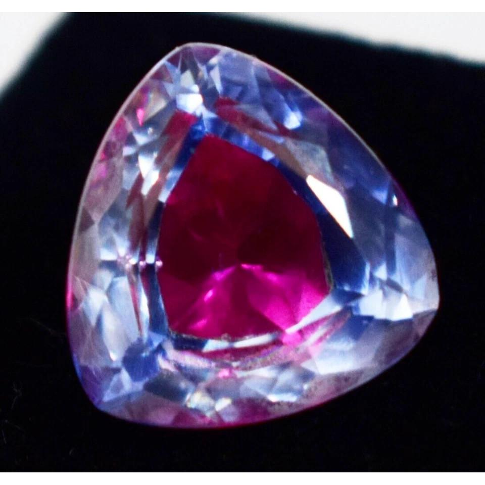 Beautiful Pitambari Sapphire Bi-Color Natural Trillion Cut 18+ Ct Gemstone