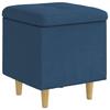 Storage Ottoman with Cushion Blue 40 X 40 X 45 Cm Fabric